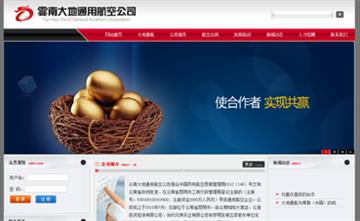 自貢黑羽網絡網頁制作案例-云南大地通用航空有限公司